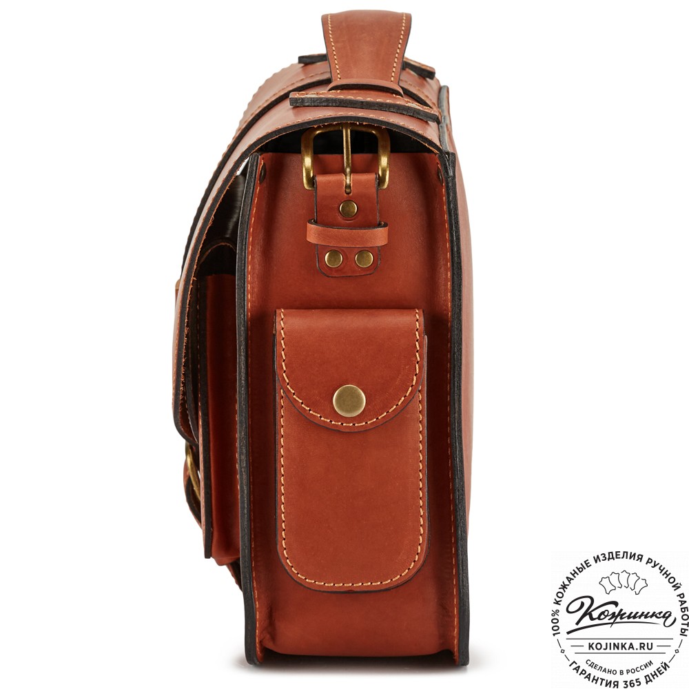 Кожаная  сумка "Леонардо" (рыжая)