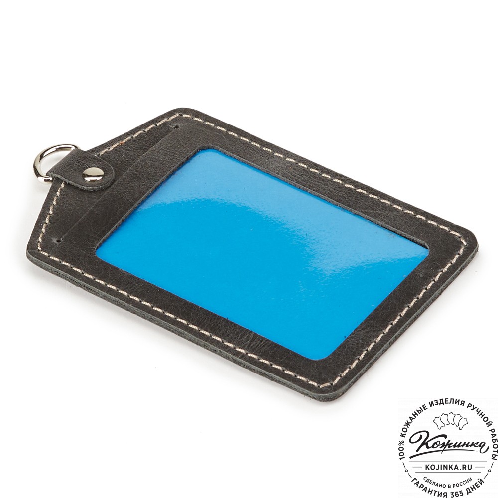 Кожаный бейдж "Польша" (черный)