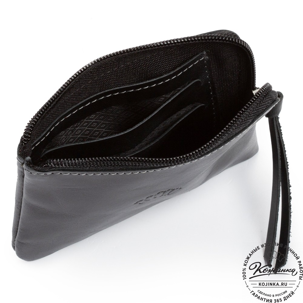 Кожаный кошелёк "Баден" (чёрный)