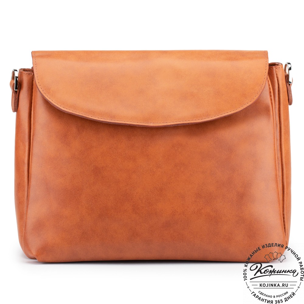Кожаная женская сумка "Кейт" (рыжая)