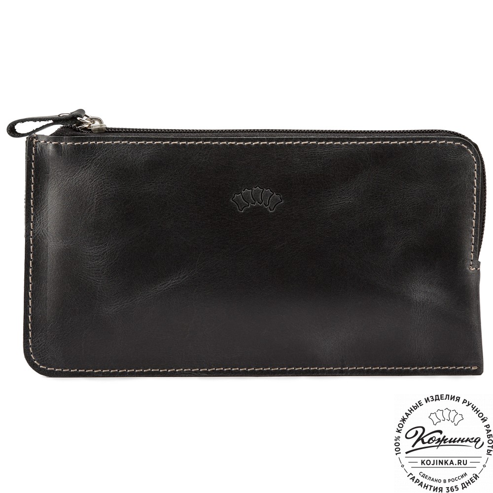 Кожаный клатч "Австрия" (чёрный) 
