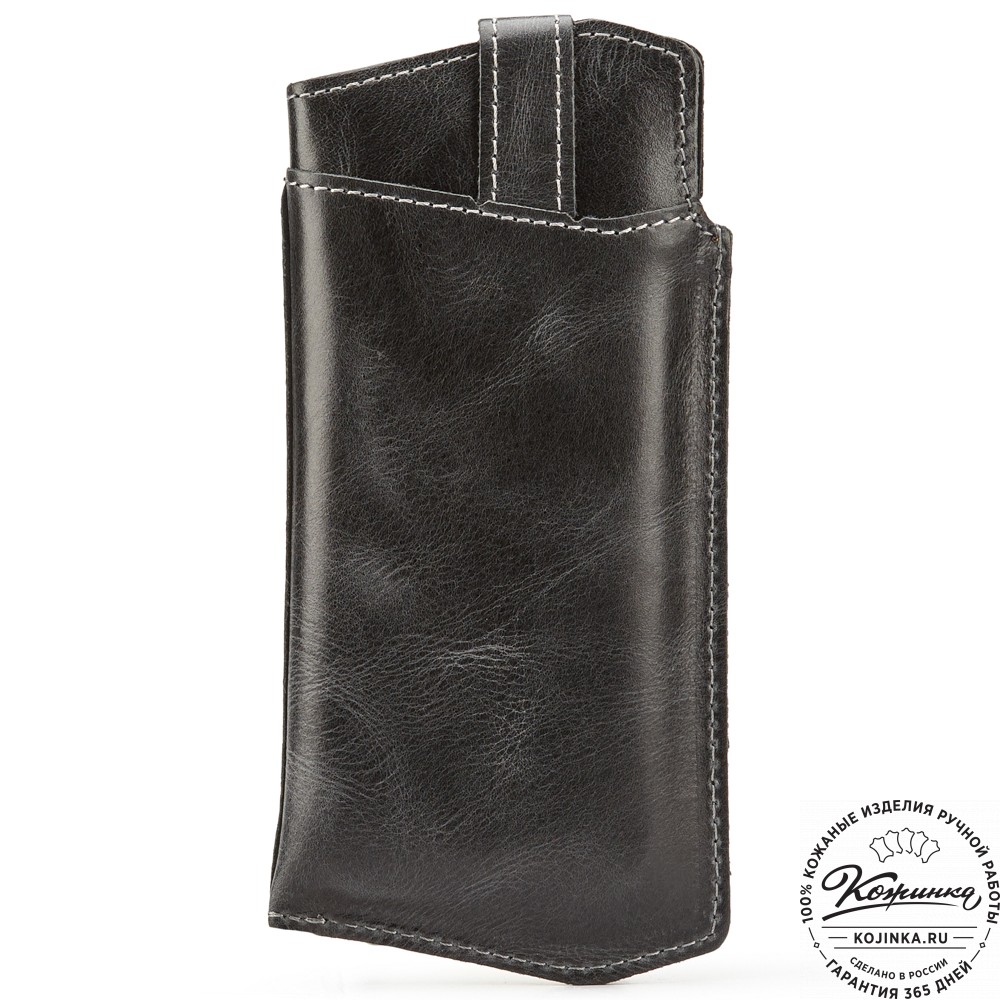 Кожаный футляр для очков "Египет" (чёрный)