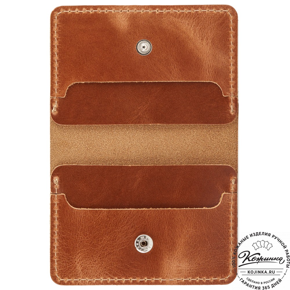 Кожаный картхолдер "Гретта NEW" (коричневый) 