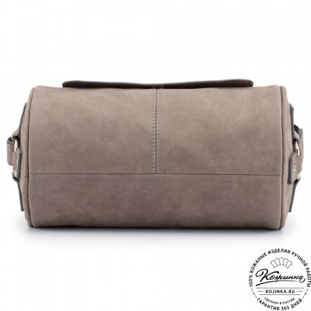 Кожаная сумка "Джерри" (серый крейзи)