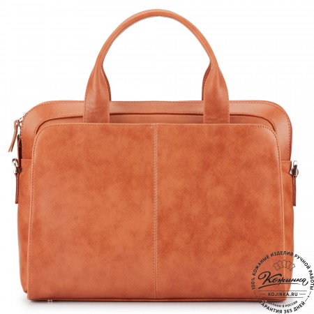 Женская кожаная сумка "Батерфляй" (рыжая)