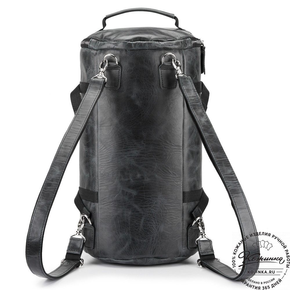 Кожаная сумка-трансформер "Скаут" (черный антик)