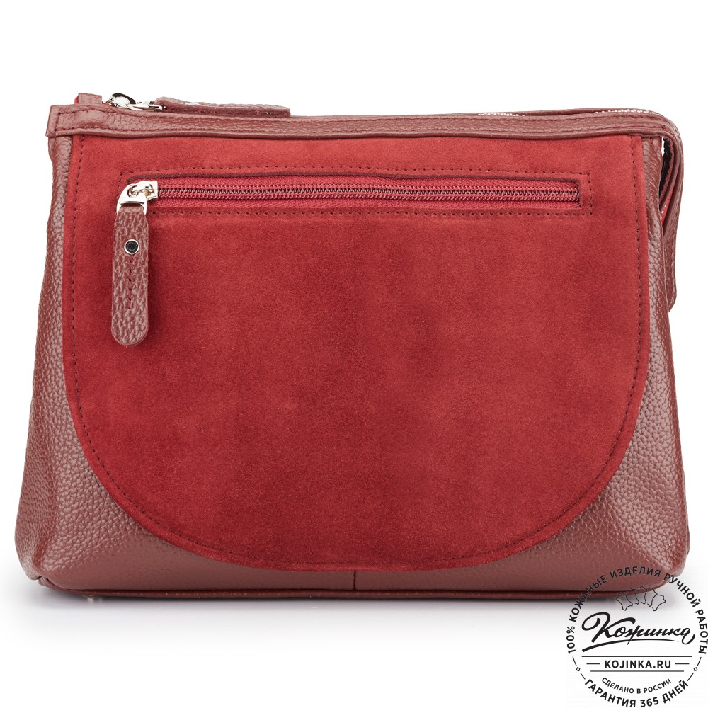 Женская кожаная сумка "Валери" (бордо)