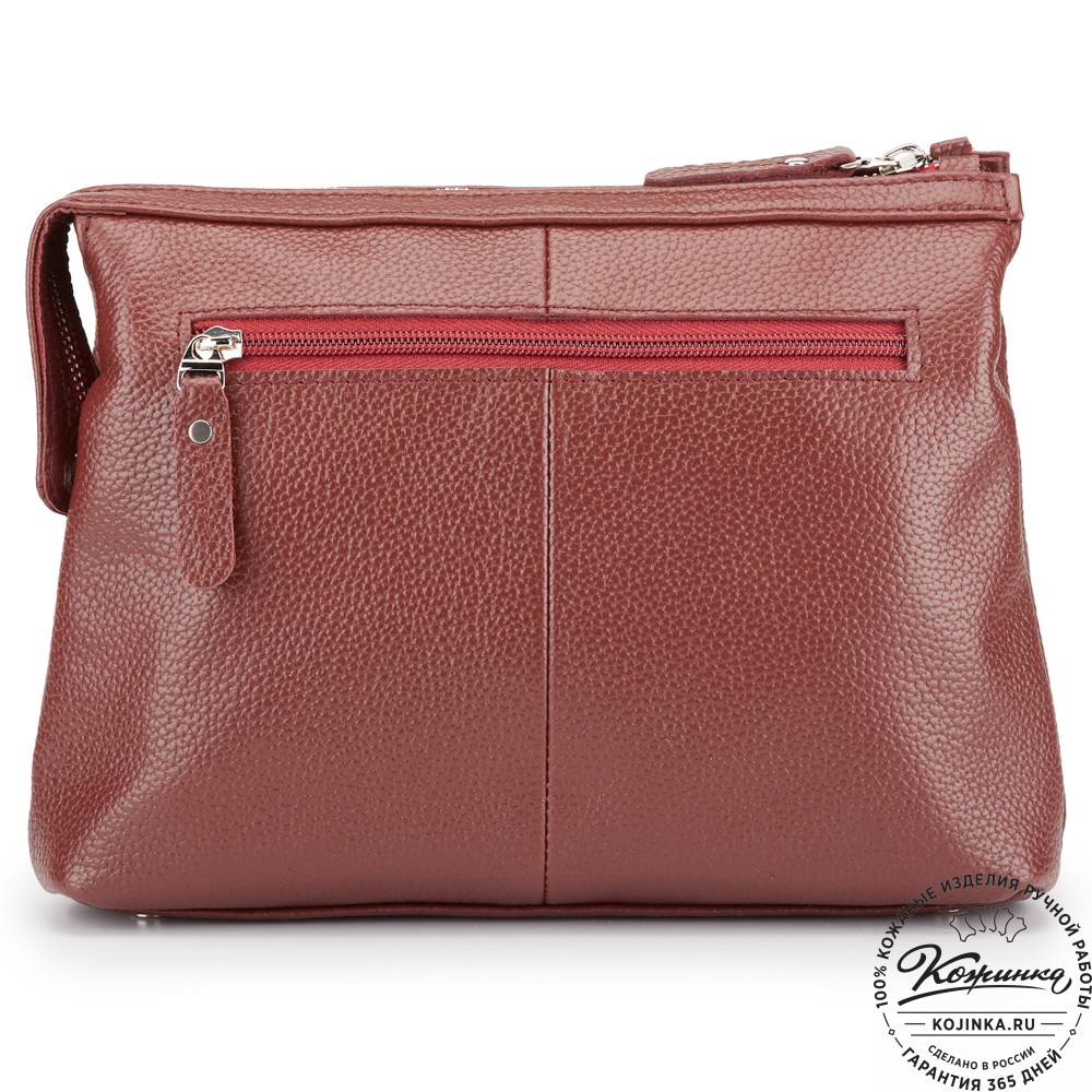 Женская кожаная сумка "Валери" (бордо)