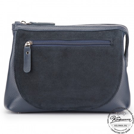 Женская кожаная сумка "Валери" (синяя)