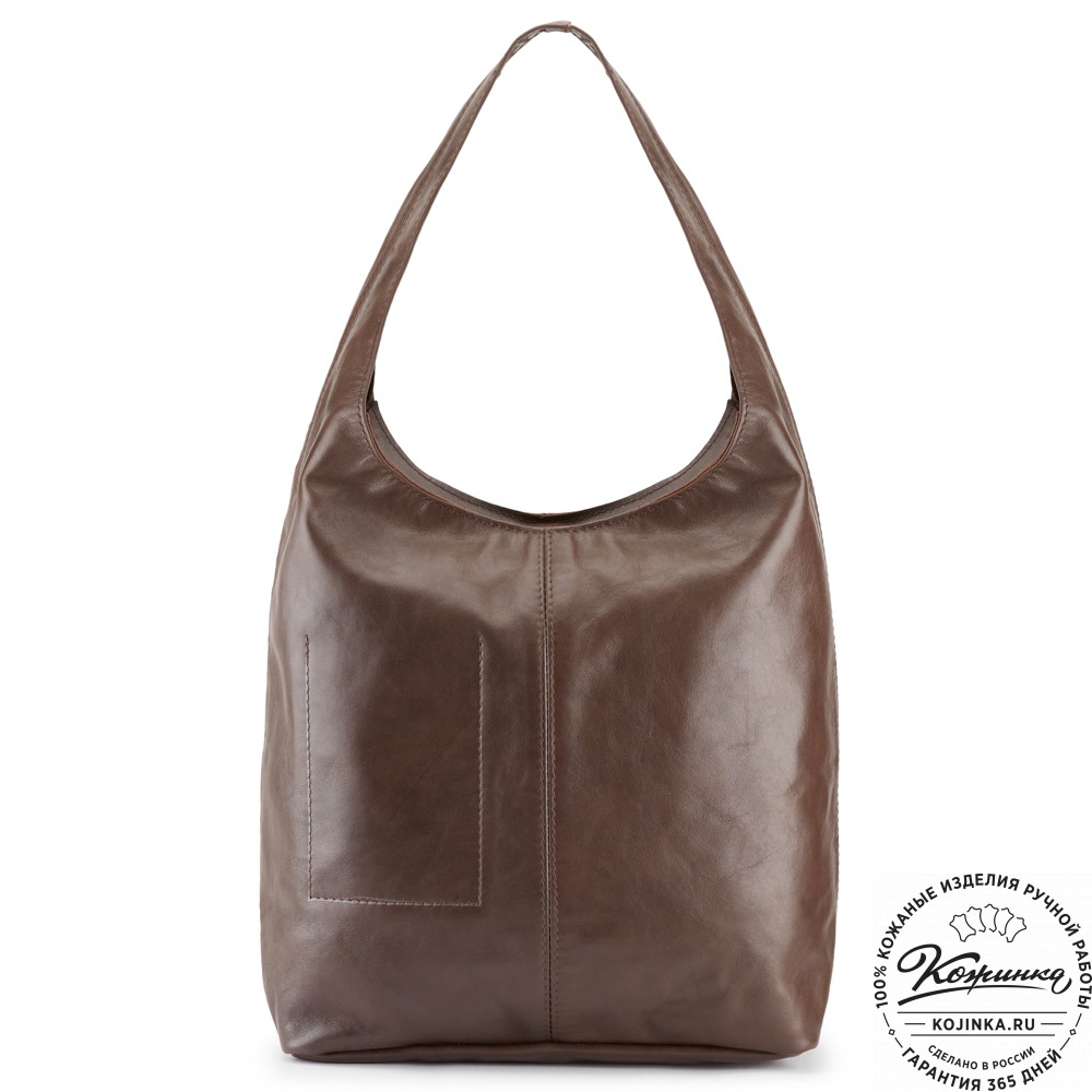 Женская кожаная сумка "Винтаж" (коричневая гладкая кожа) 