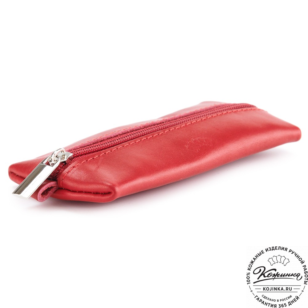 Кожаная ключница "Соло" (красная гладкая кожа)