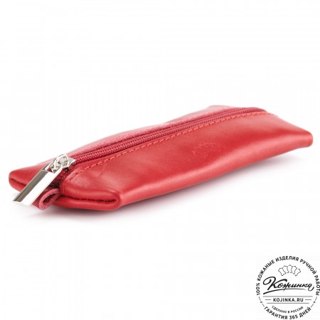 Кожаная ключница "Соло" (красная гладкая кожа)