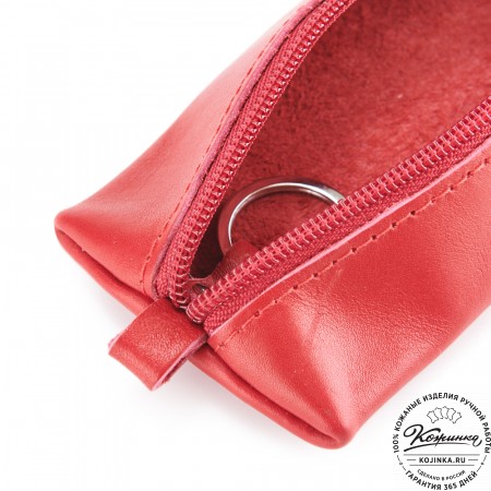 Кожаная ключница "Соло" (красная гладкая кожа)