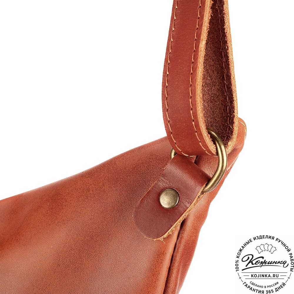 Кожаная сумка "Верона" (рыжая)