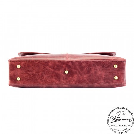 Кожаный портфель "Александрия" (бордо антик)