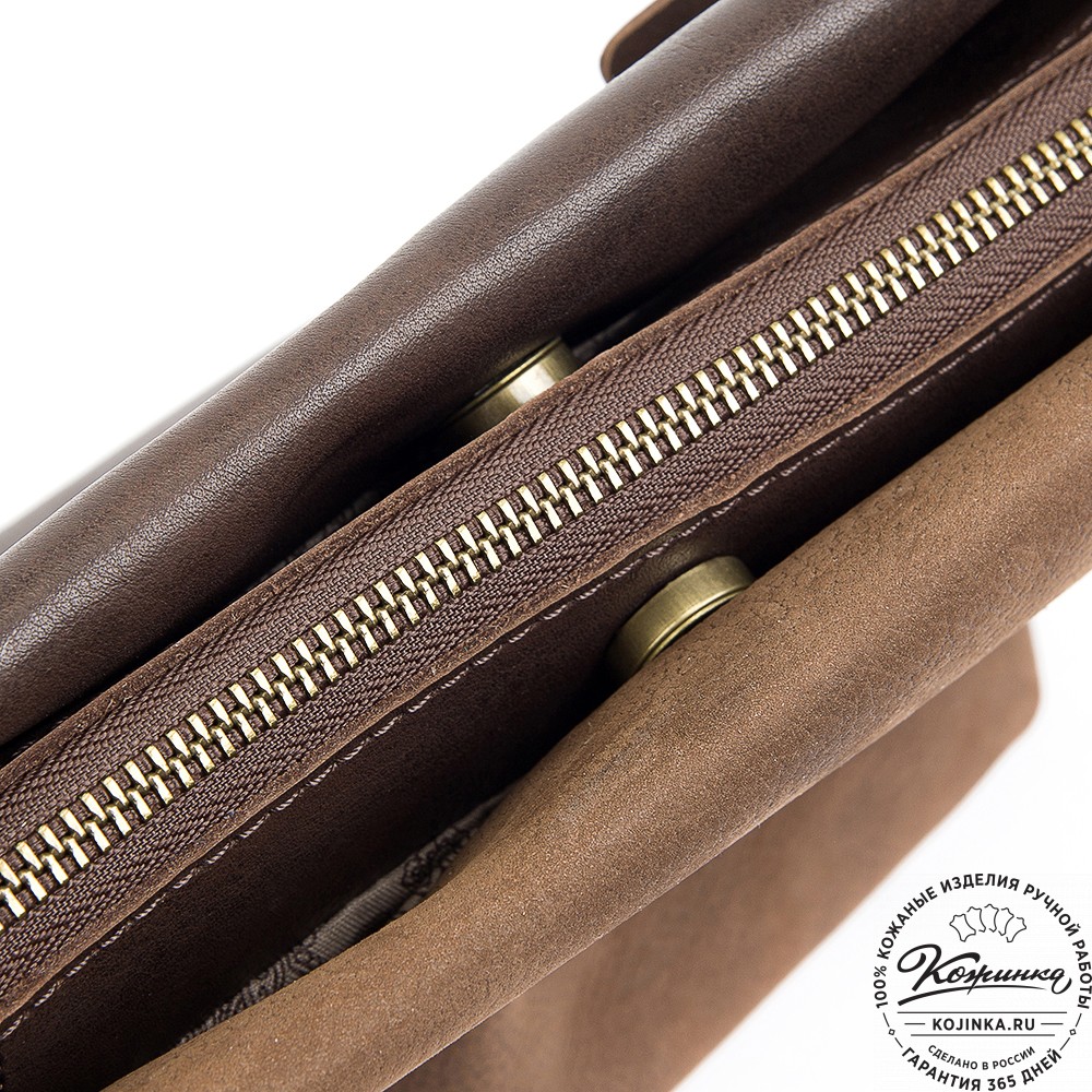 Женская кожаная сумка "Саманта" (коричневая)