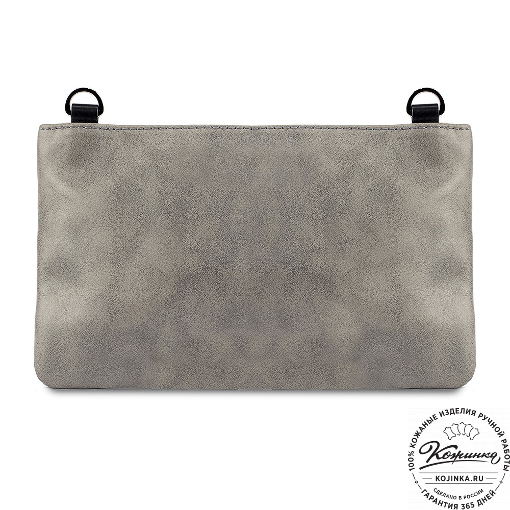 Женская кожаная сумка "Шарлота" (серая)