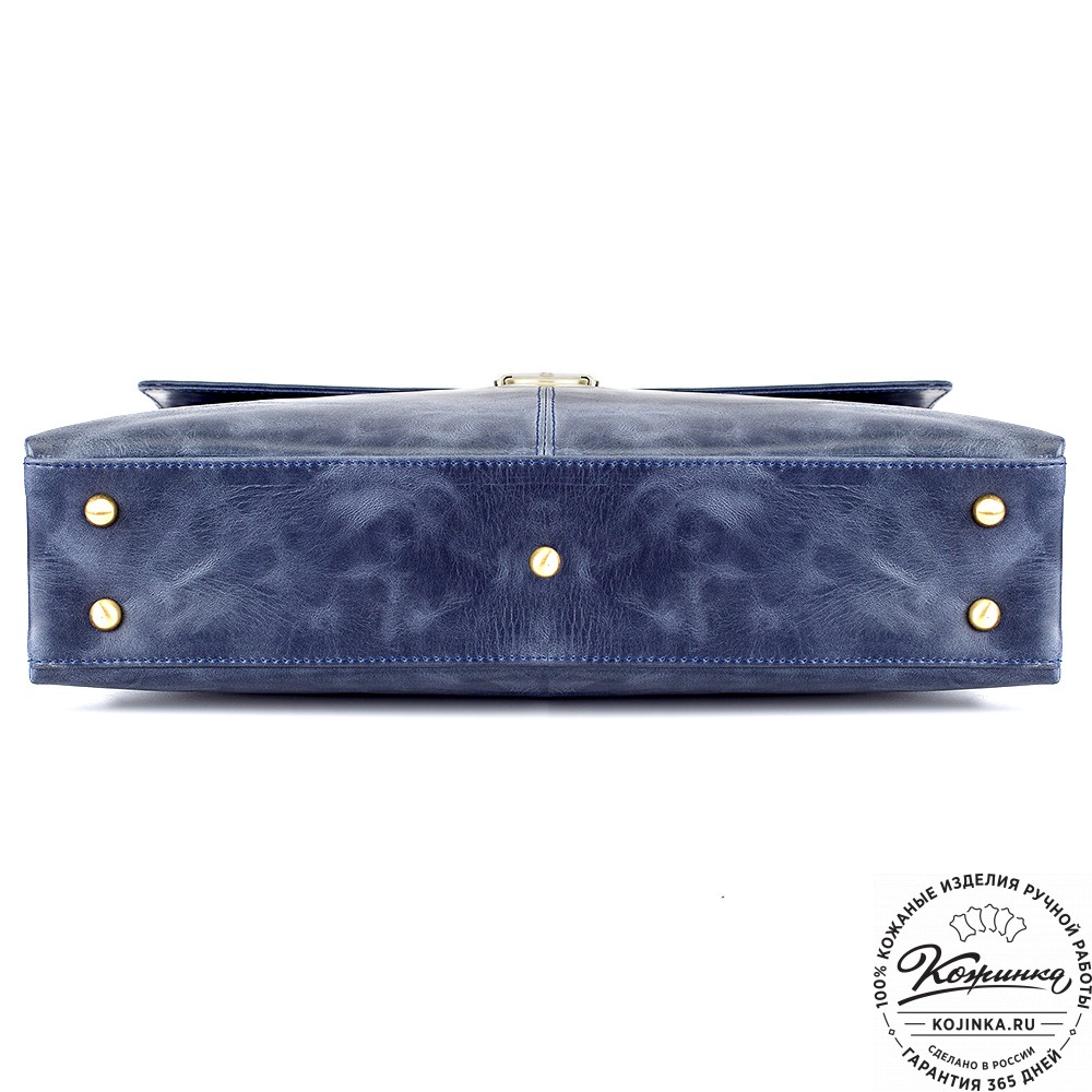 Кожаный портфель "Александрия" (синий антик)