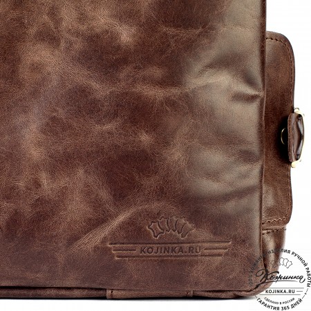 Кожаный портфель "Борменталь" (тёмно-коричневый антик)