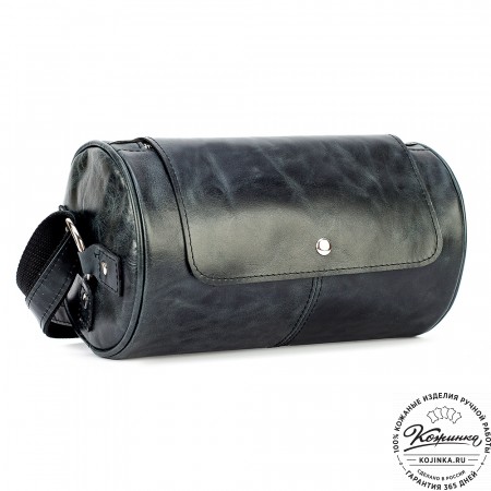 Кожаная сумка "Джерри" (чёрный антик)