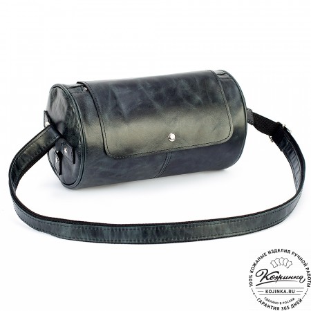 Кожаная сумка "Джерри" (чёрный антик)