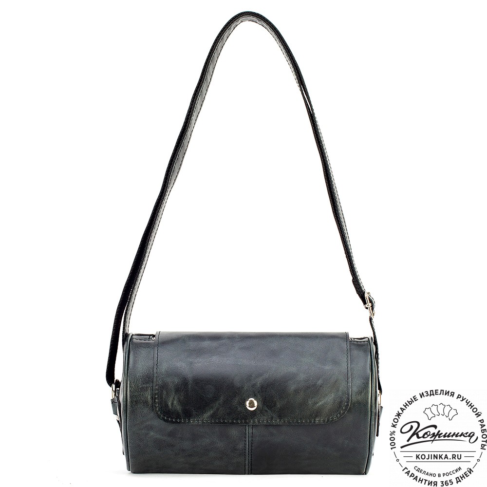 Кожаная сумка "Джерри" (чёрный антик)
