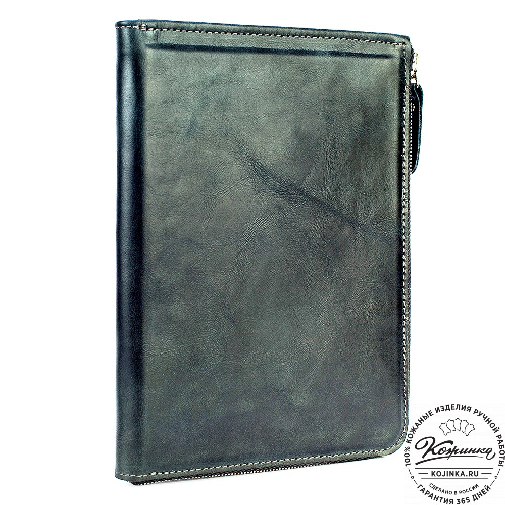 Кожаная папка для документов "Кейптаун" (черный антик)