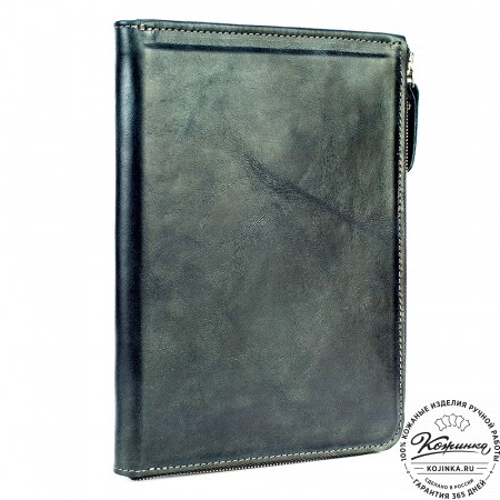 Кожаная папка для документов "Кейптаун" (черный антик)