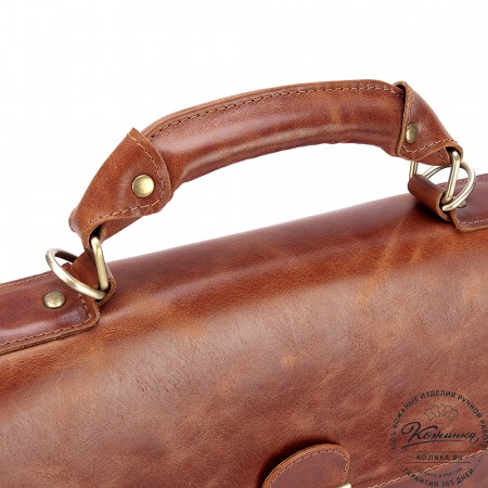 Кожаный портфель "Александрия" (рыжий антик)