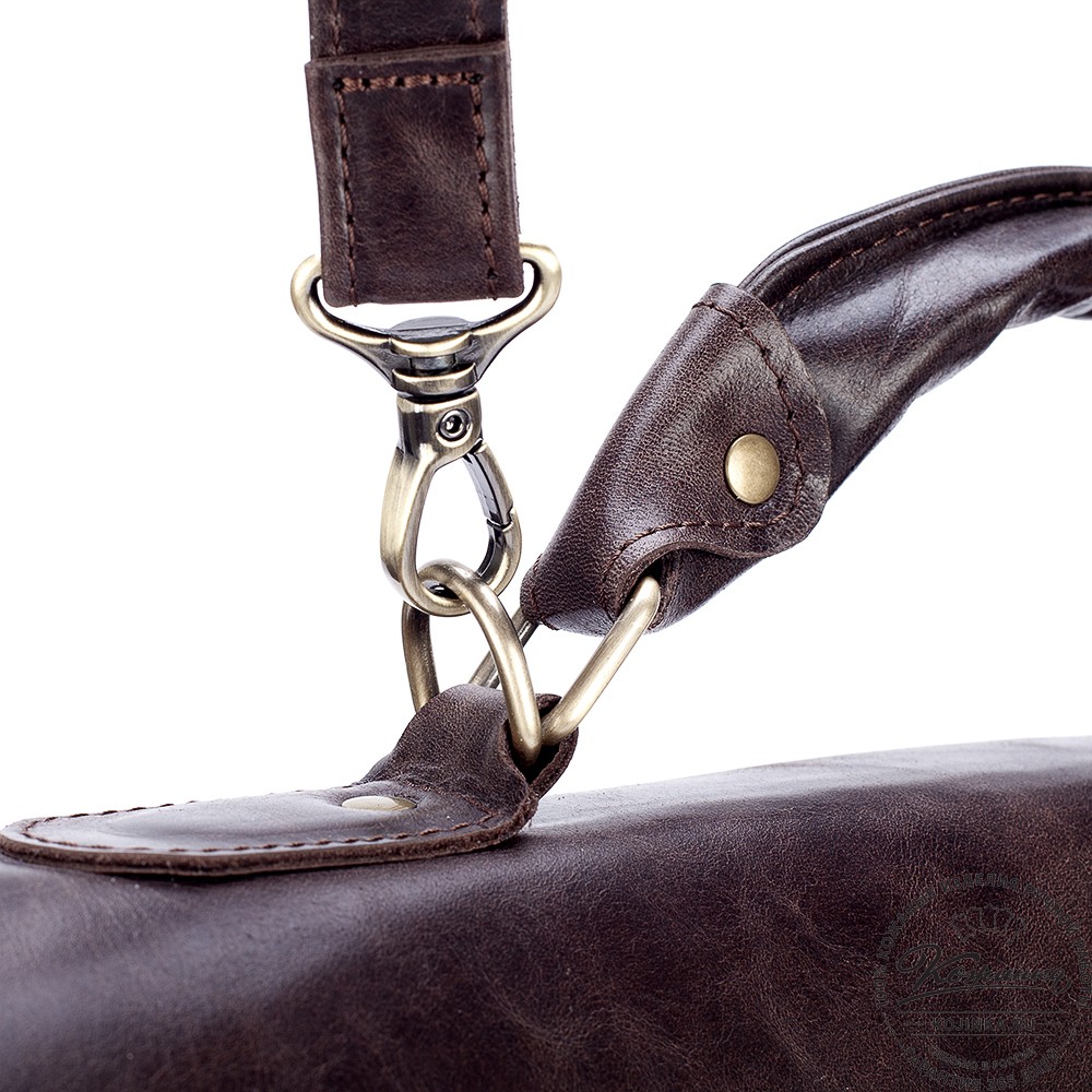 Кожаный портфель "Александрия" (тёмно-коричневый антик)