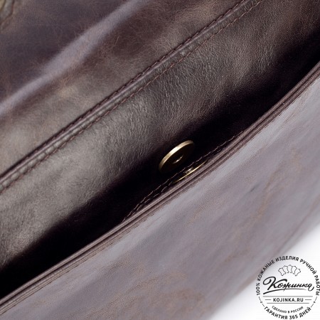 Кожаный портфель "Александрия" (тёмно-коричневый антик)