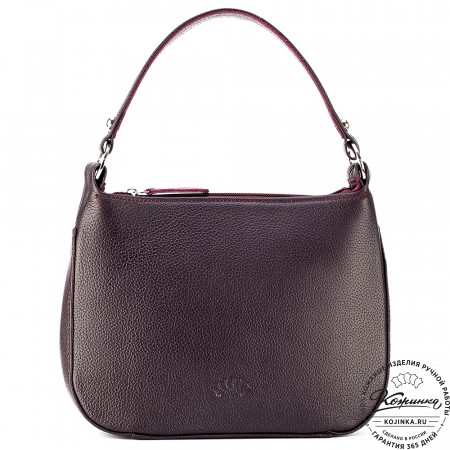 Женская кожаная сумка "Каролина" (баклажан)