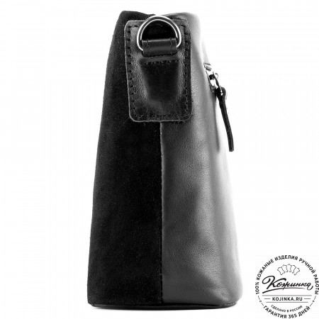 Женская кожаная сумка "Саманта" (чёрная)