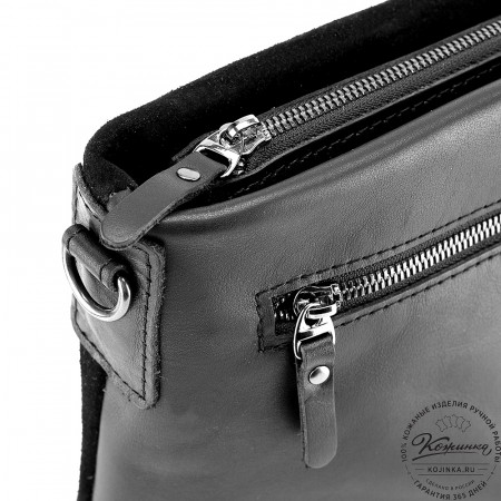 Женская кожаная сумка "Саманта" (чёрная)