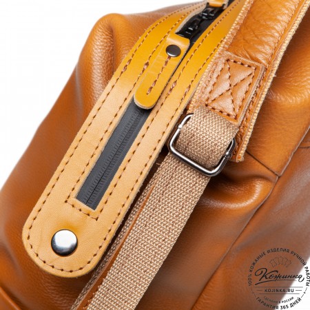 Кожаный рюкзак "Аргентум" (охра)
