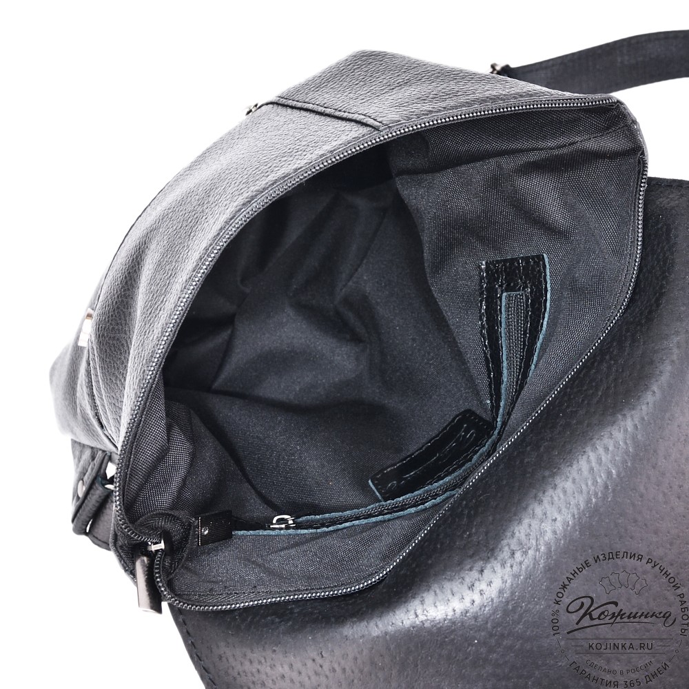 Кожаный рюкзак "Голландия New" (чёрный)