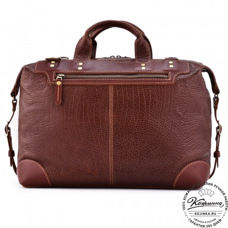 Кожаная дорожная сумка "Сити" (фактура коричневая)