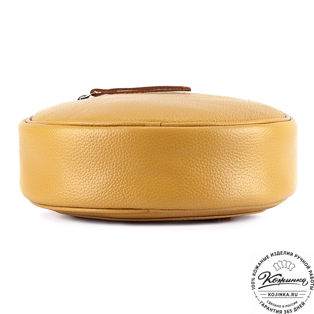 Женская кожаная сумка "Дарья" (охра)