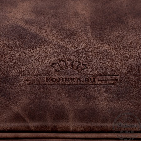 Кожаный портфель "Сталкер" (тёмно-коричневый антик)