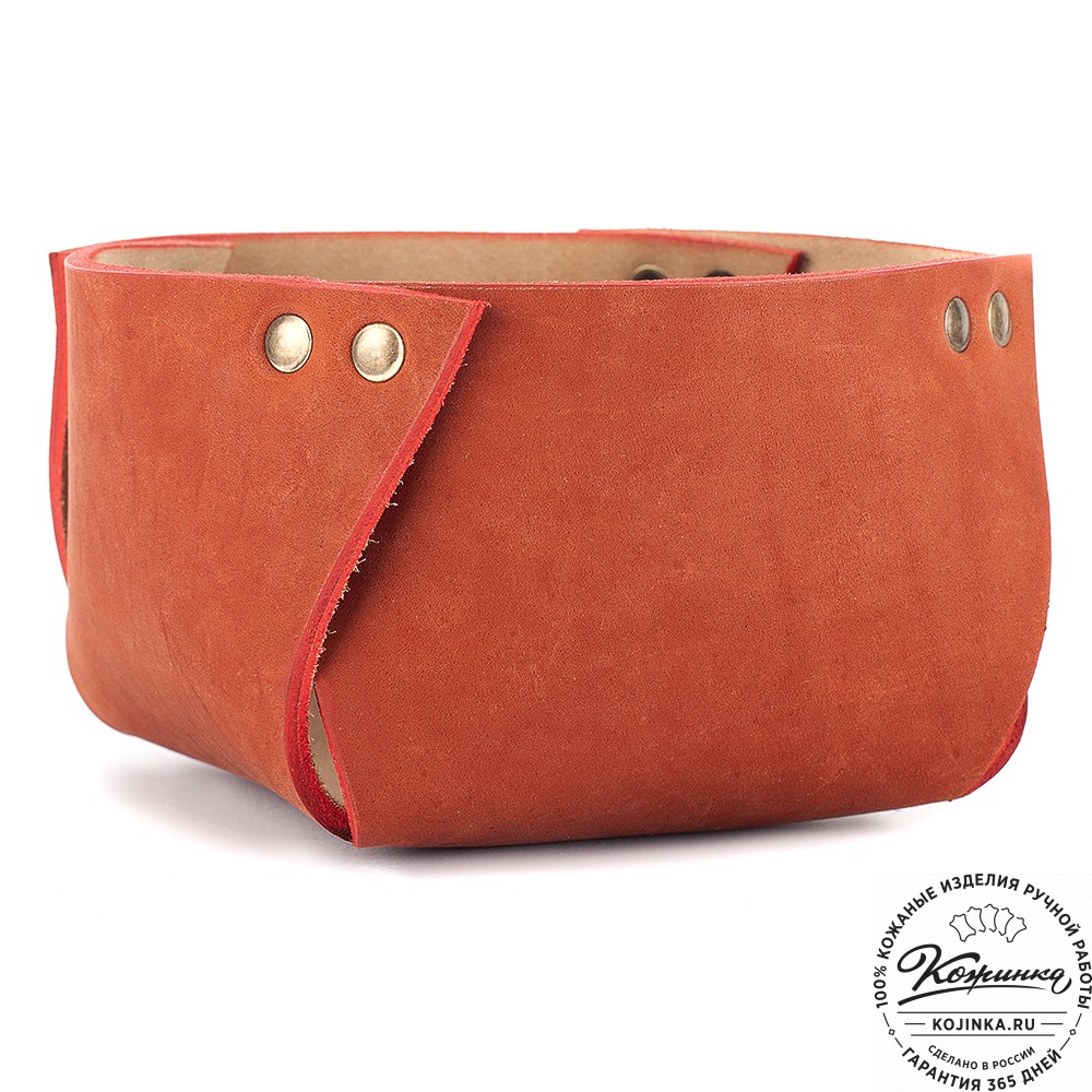Кожаная шкатулка "Тюби" (рыжая)