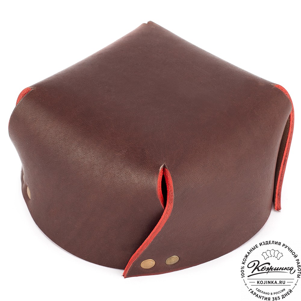 Кожаная шкатулка "Тюби" (коричневая)