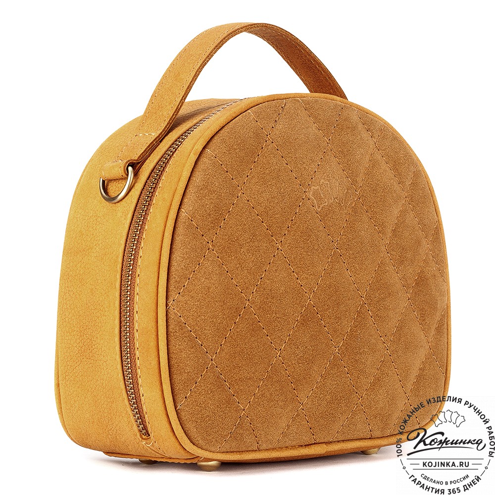 Женская кожаная сумка "Селин" (охра)