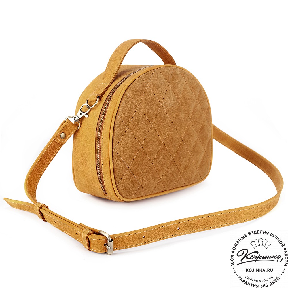 Женская кожаная сумка "Селин" (охра)