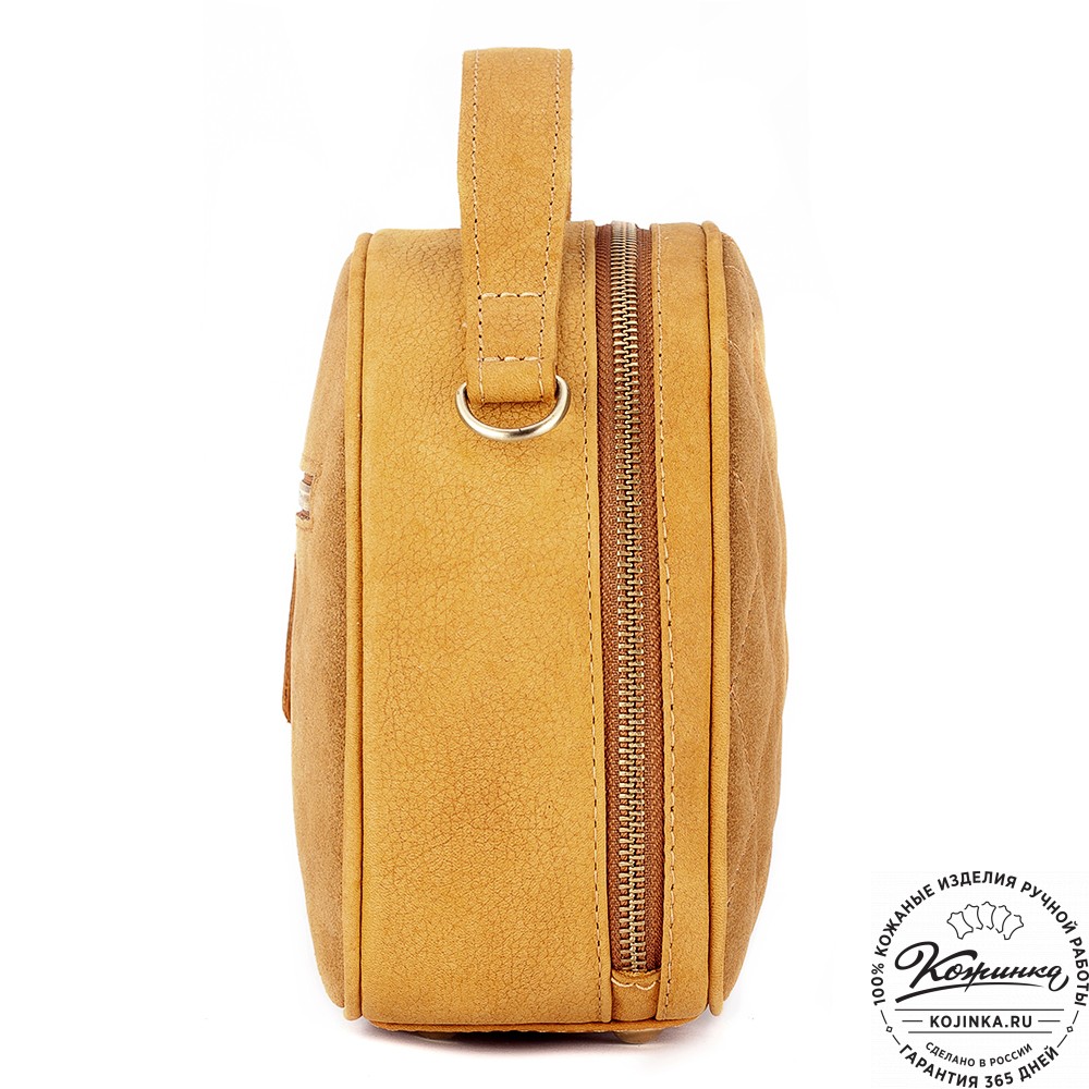 Женская кожаная сумка "Селин" (охра)