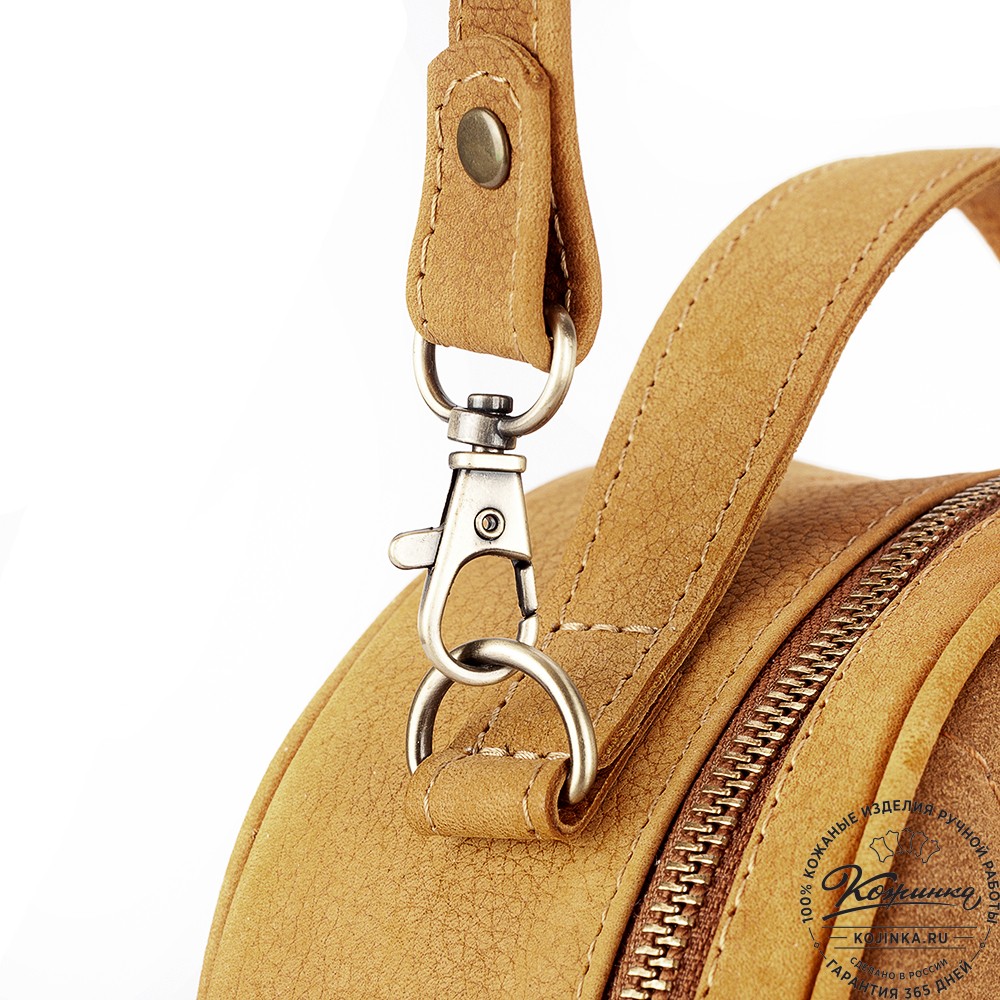 Женская кожаная сумка "Селин" (охра)