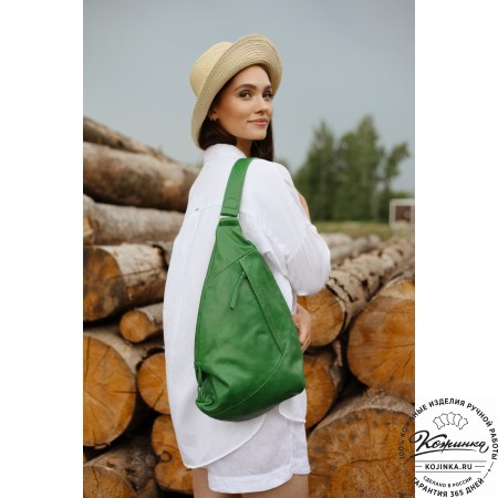 Кожаный рюкзак "Африка" (синий)