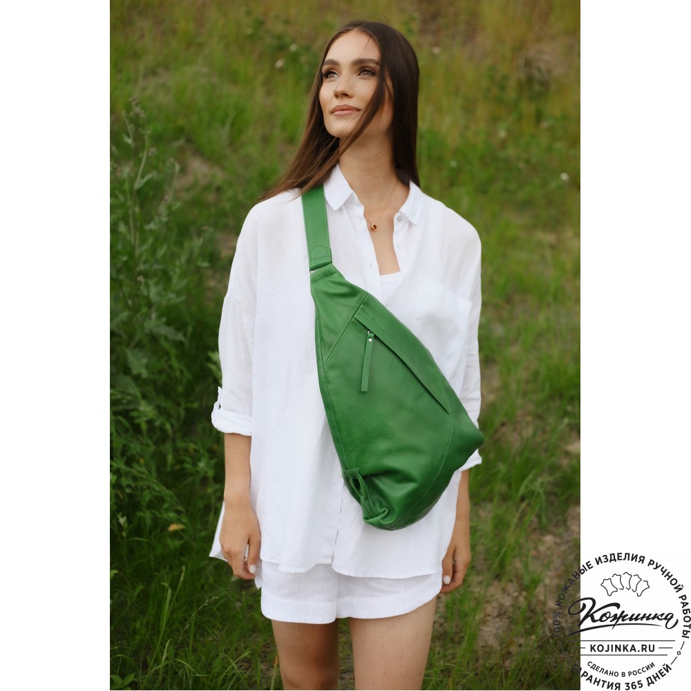 Кожаный рюкзак "Африка" (синий)