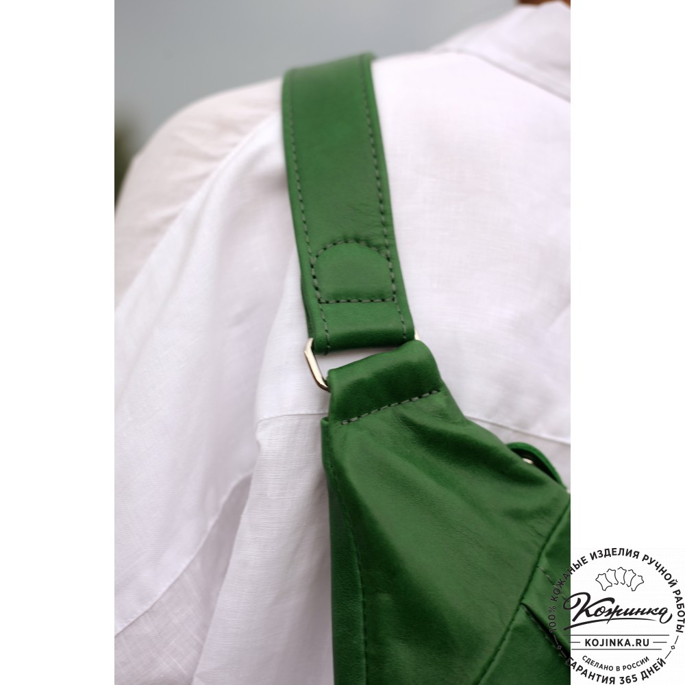 Кожаный рюкзак "Африка" (синий)