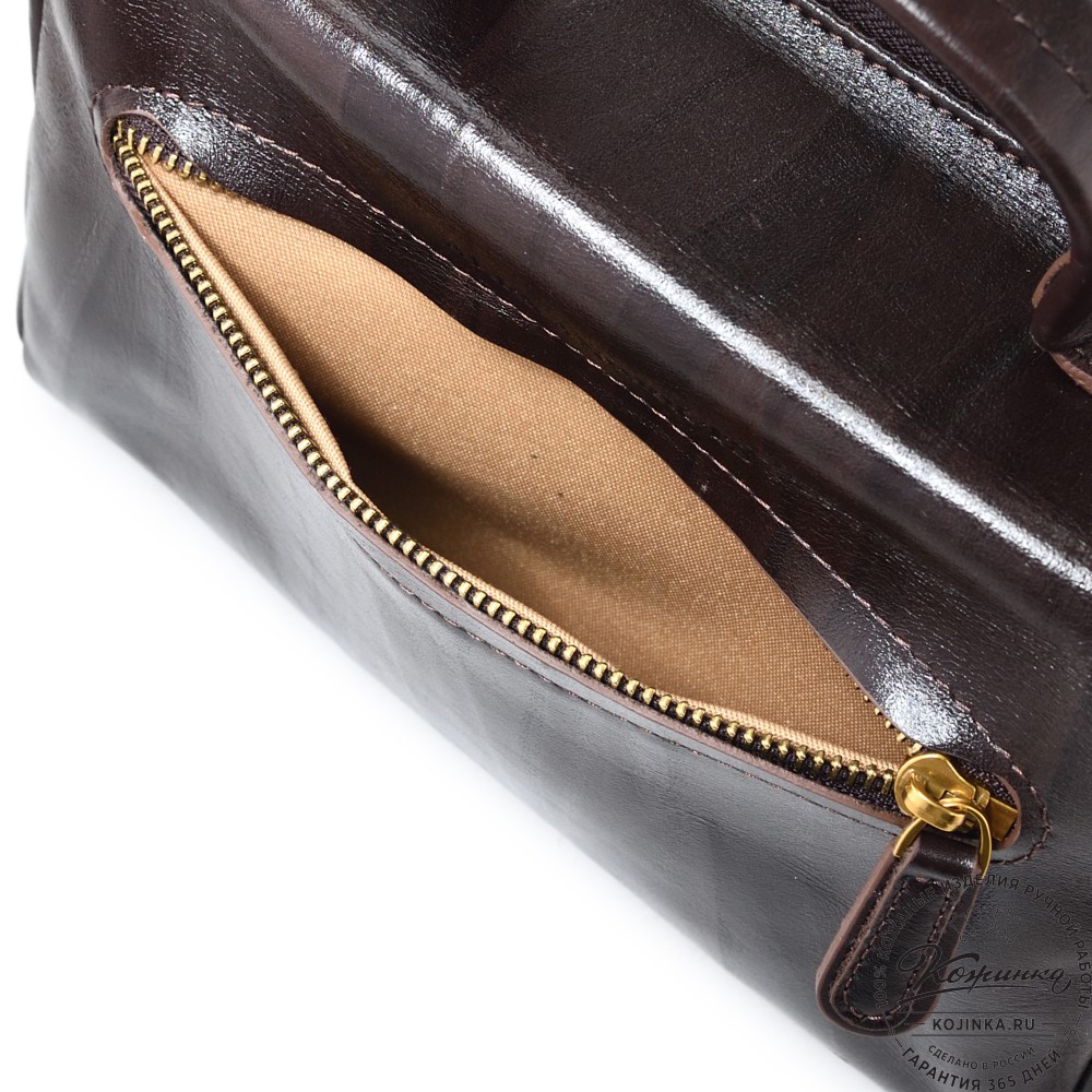 Женская кожаная сумка "Крис" "Кролик в короне"