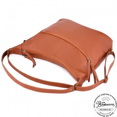 Женская кожаная сумка-трансформер "Ливадия" (рыжий)